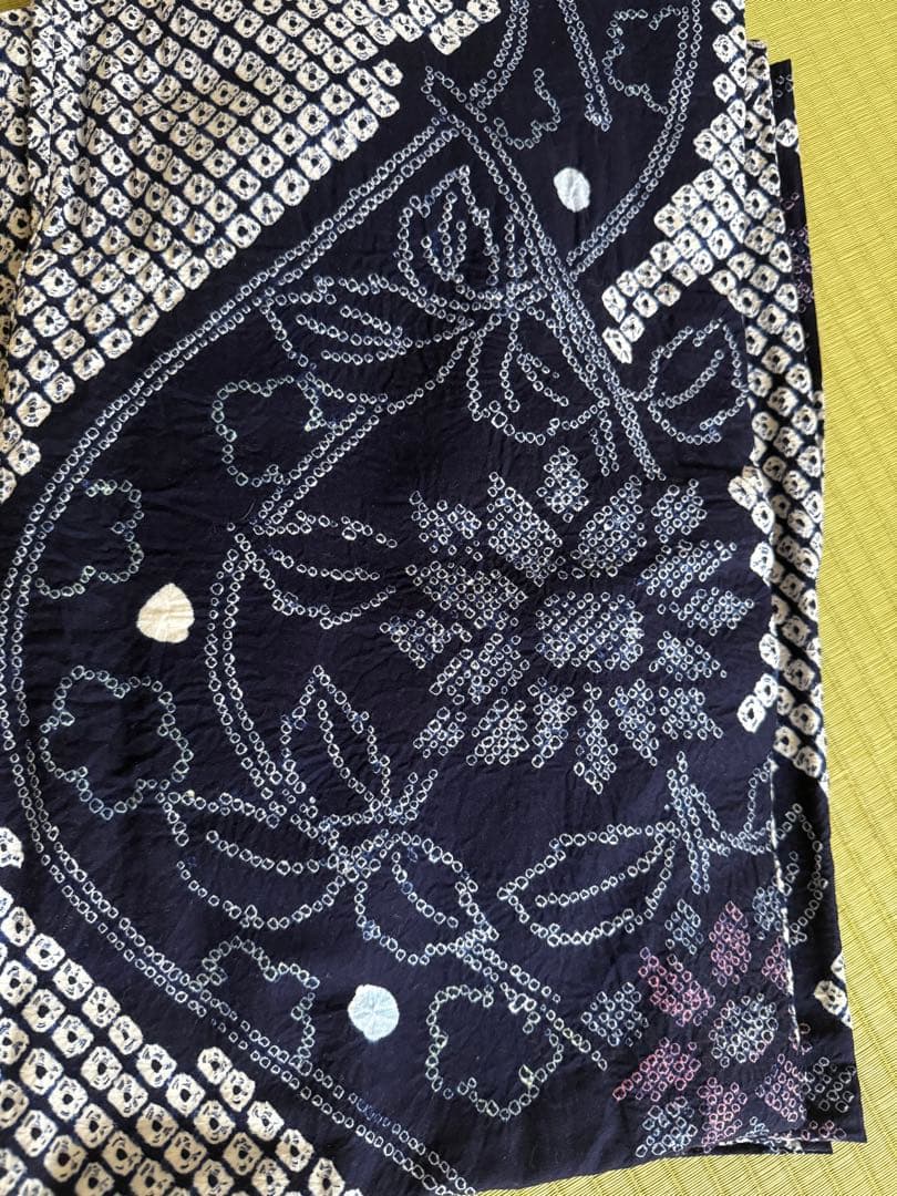 ネイビー花柄浴衣・