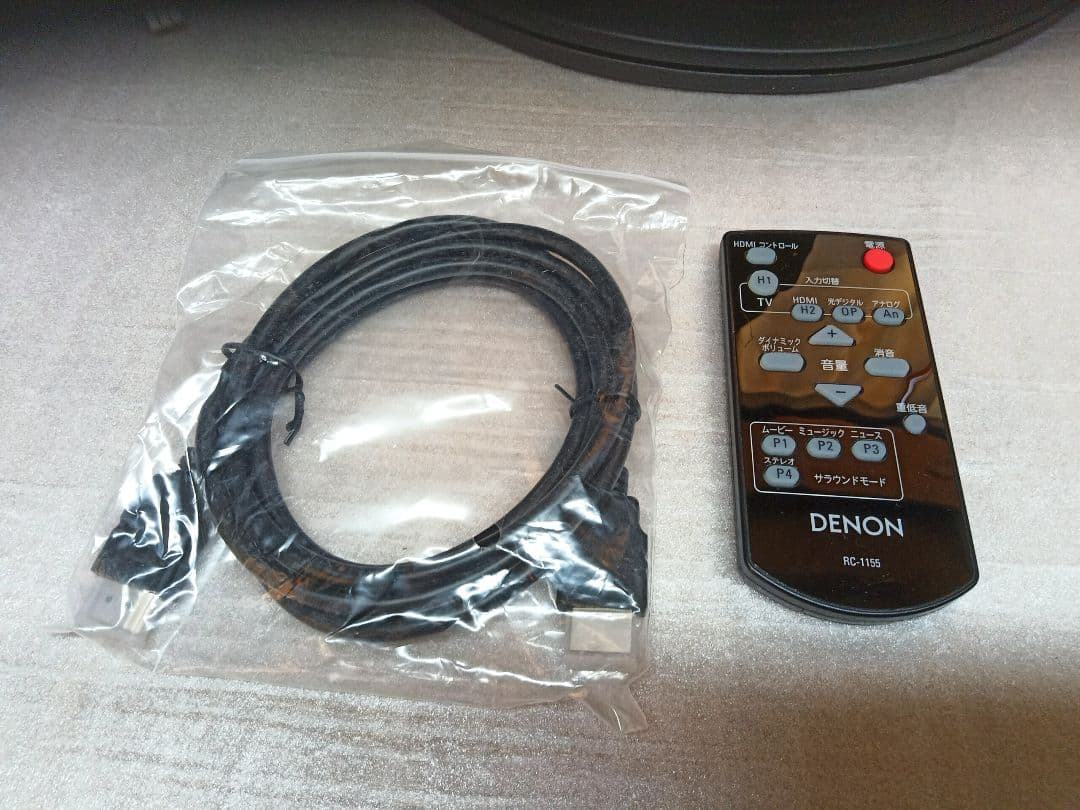 DENON DHT-S313 稼働品　サウンドバー ブラック リモコン付き