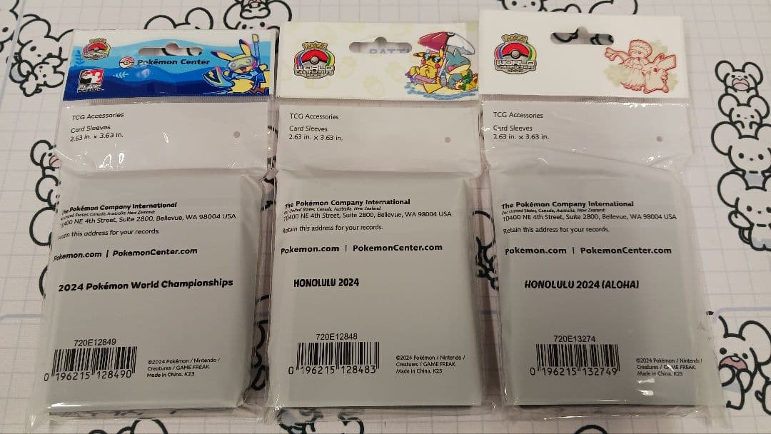 WCS ホノルル 3種セット デッキシールド ポケモンカード ポケカ スリーブ