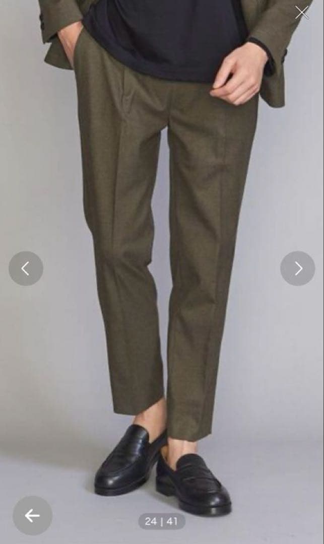 ビューティーユースセットアップ/ジャケット＆イージースラックスオリーブ / S