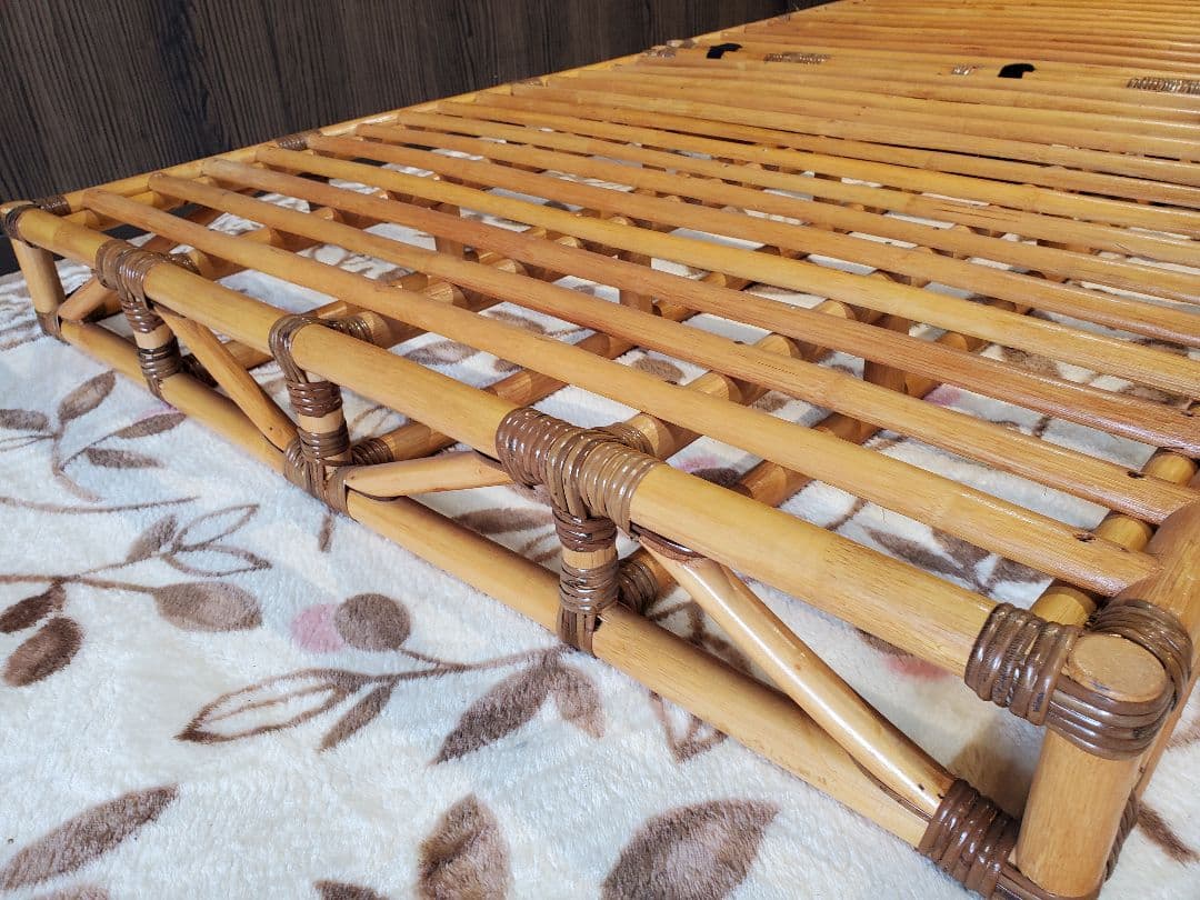 ラタン　籐家具　シングル　ベッド　フレーム