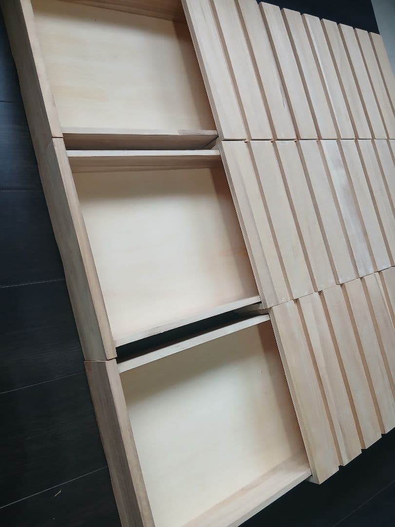 ３個セット！桐押入れ収納庫　桐の押入れ用収納ケース　桐箱　衣装ケース 桐箪笥