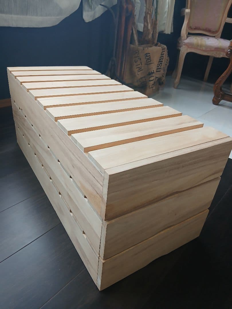 ３個セット！桐押入れ収納庫　桐の押入れ用収納ケース　桐箱　衣装ケース 桐箪笥