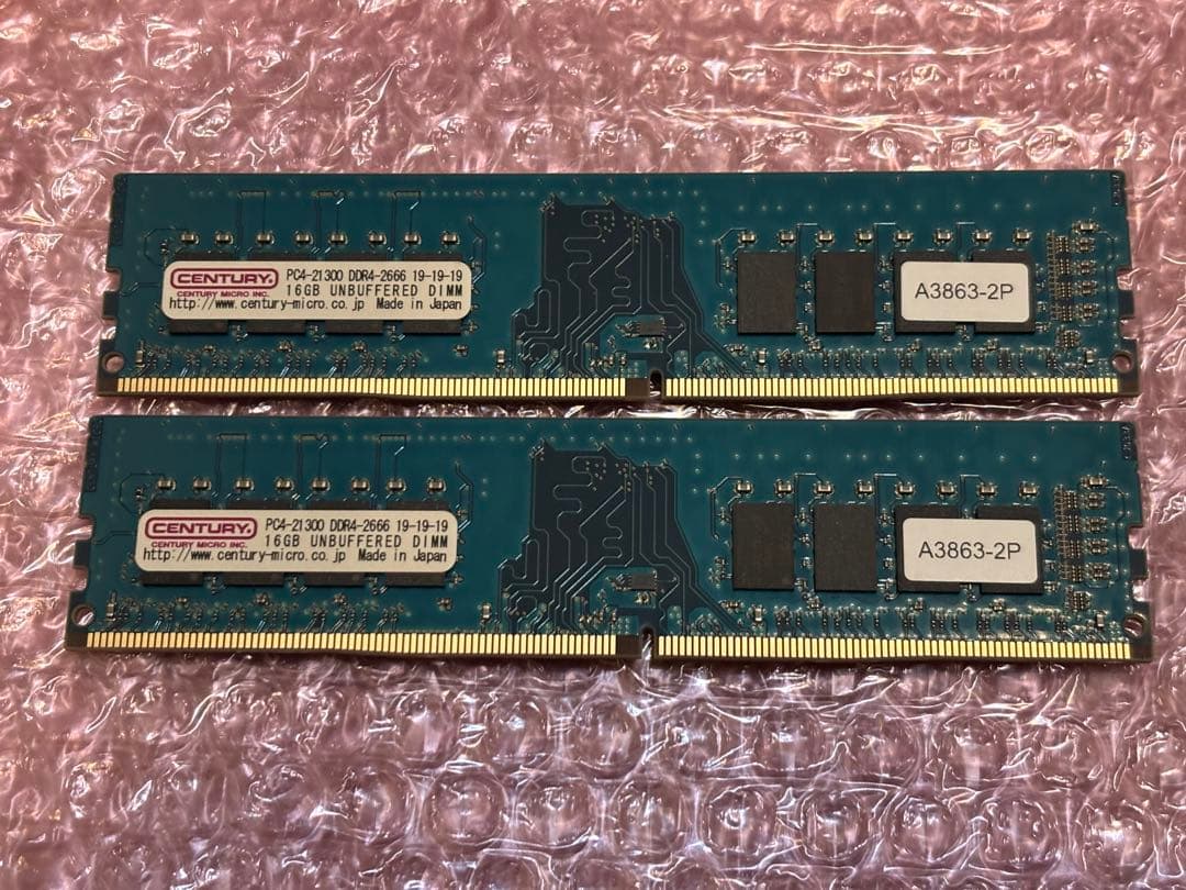 CENTURY 16GB DDR4 2666 2枚セット　計32GB