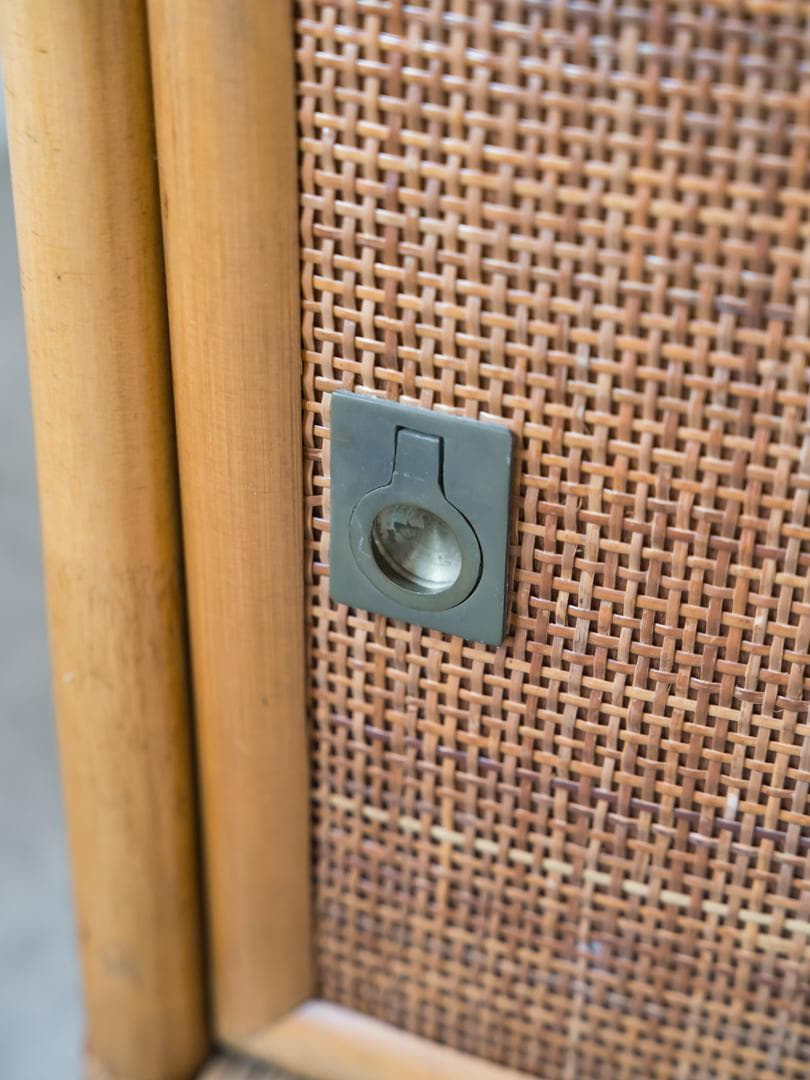 80's \"KOIZUMI\" ラタン キャビネット/収納 モダン ヴィンテージ