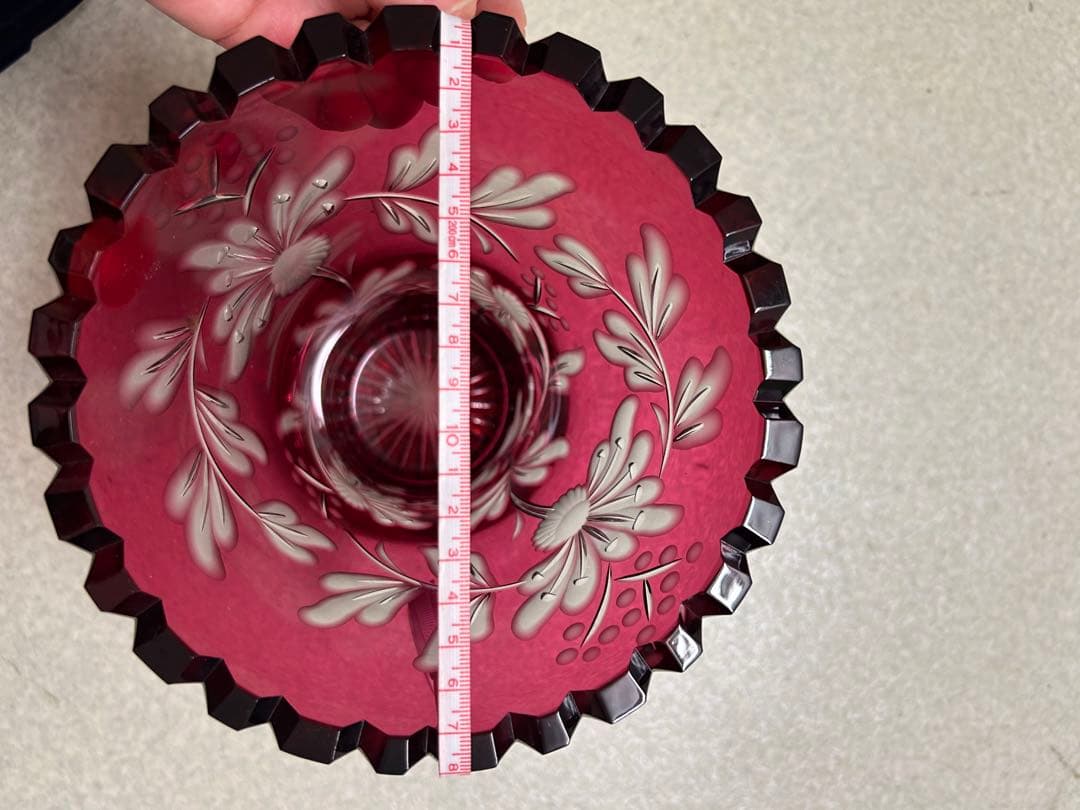 【新品未使用】König ケニッヒ クリスタルガラス 切子 花瓶 フラワーベース