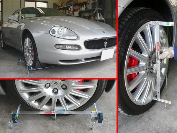 四輪アライメントゲージF5（ひとりで簡単測定器）トー、キャンバー、キャスター測定