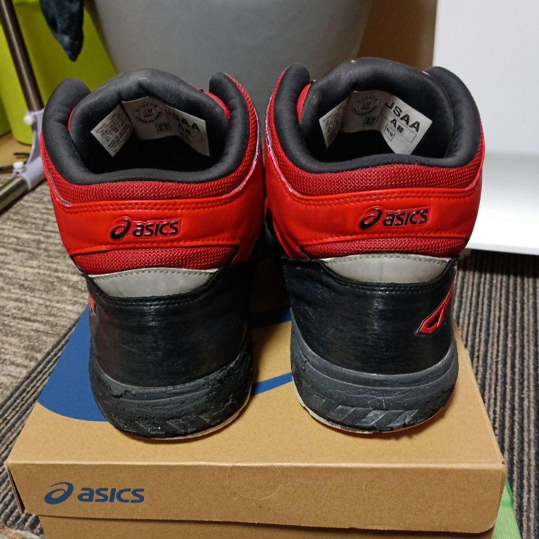 ASICS BOAシステム ハイカット安全靴 レッド