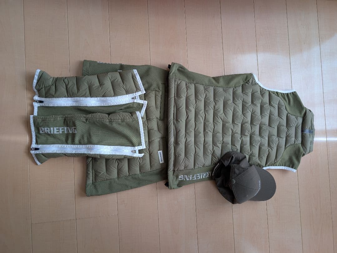 BRIEFING ブリーフィング　セットアップ　オリーブグリーン ダウンセット