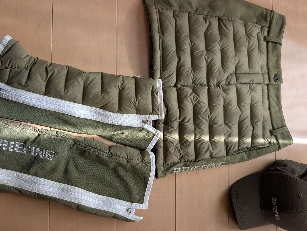 BRIEFING ブリーフィング　セットアップ　オリーブグリーン ダウンセット