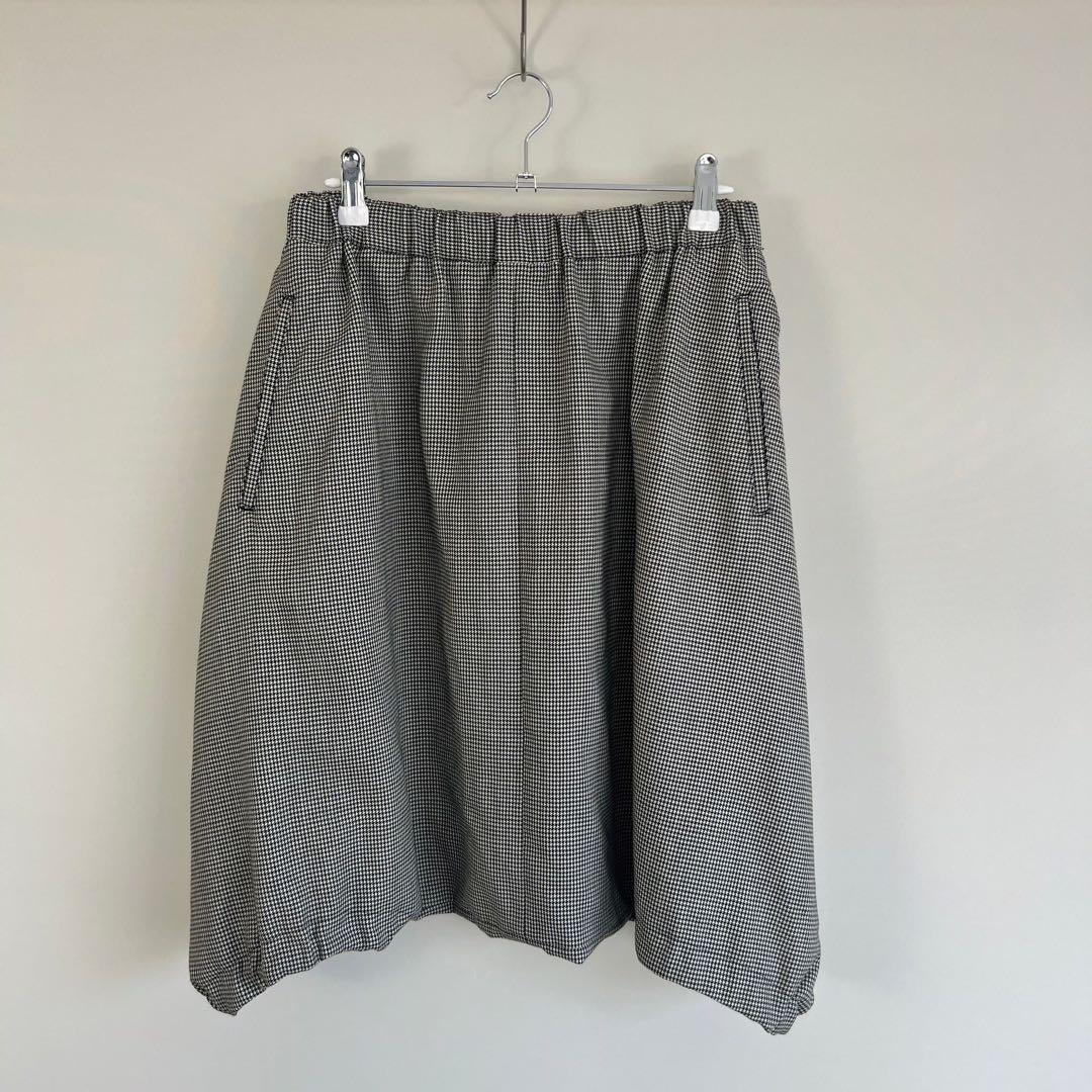ブラックコムデギャルソン ウール チェック サルエル パンツ　XSサイズ　千鳥柄