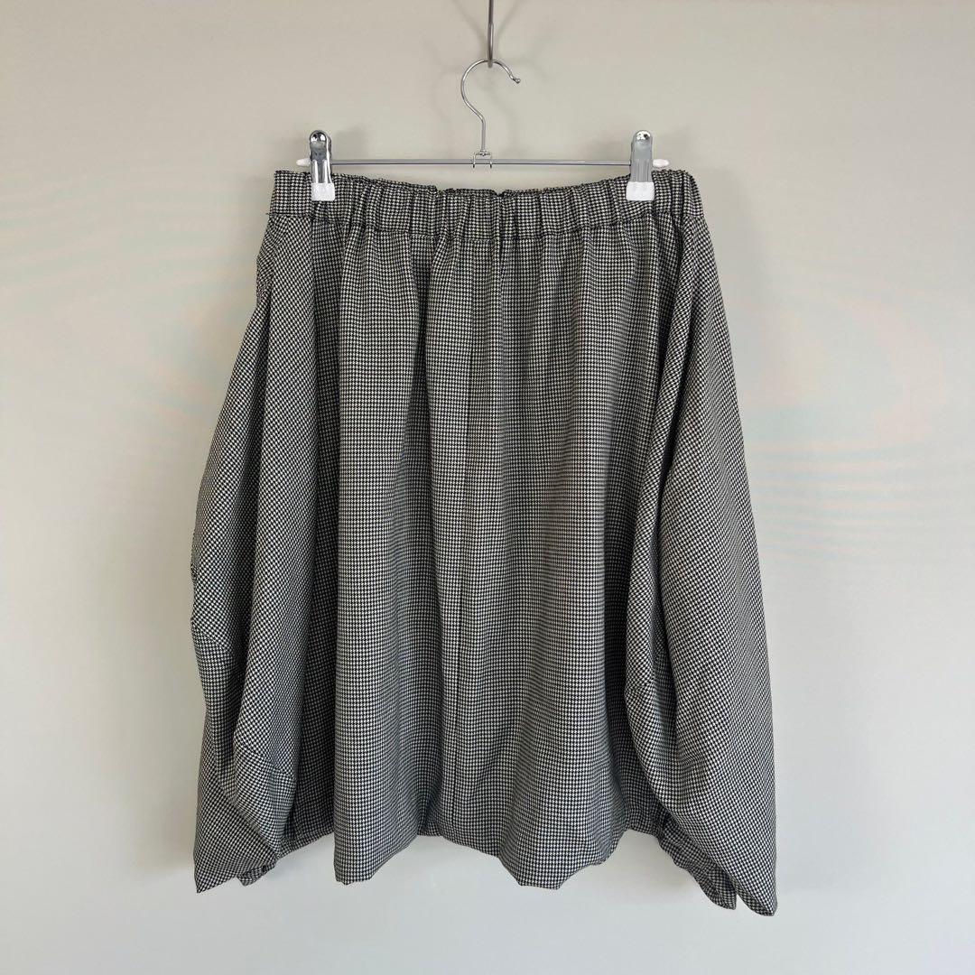 ブラックコムデギャルソン ウール チェック サルエル パンツ　XSサイズ　千鳥柄