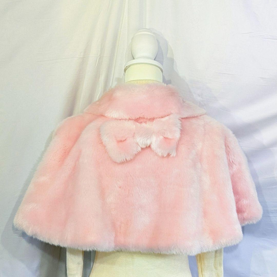 Angelic Pretty　リボン　ファー　ケープ　コート　ピンク