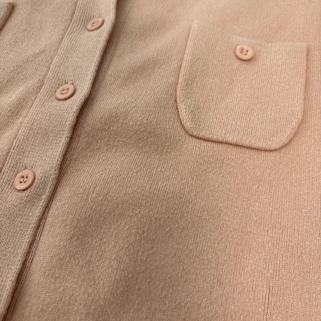 caban キャバン コットンカシミヤクルーネックカーディガン ライトピンク