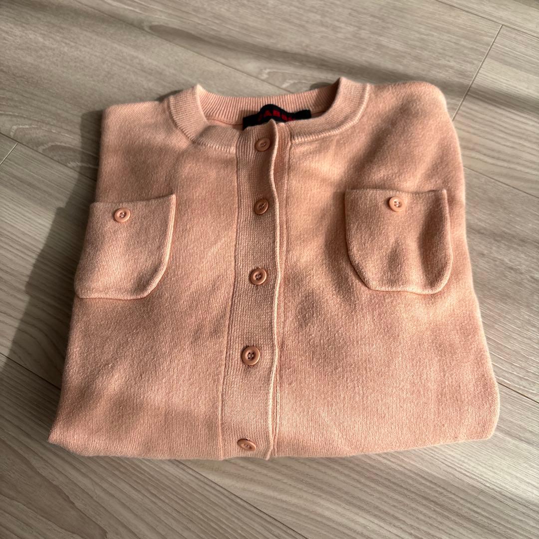 caban キャバン コットンカシミヤクルーネックカーディガン ライトピンク