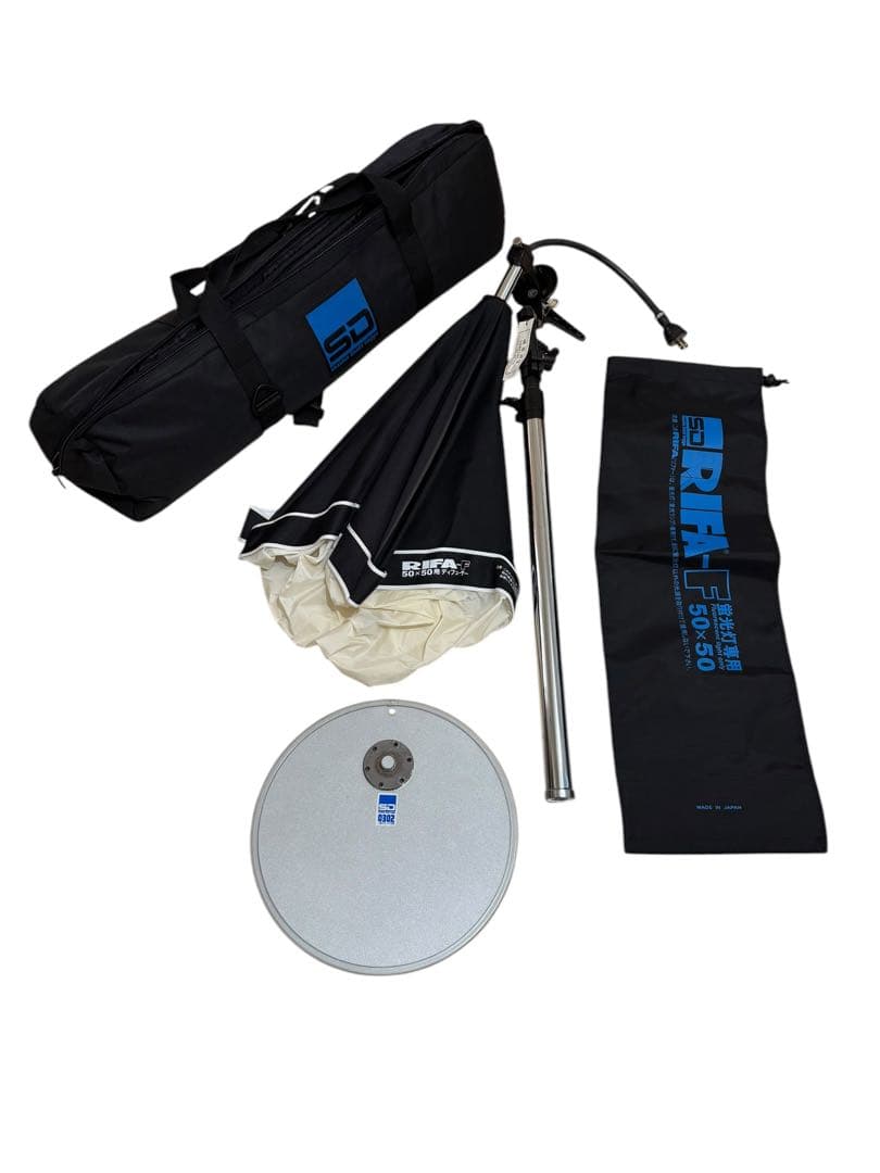 ＳＤ写真電気工業/RIFA 50x50cm一脚スタンド+ライトブーム付セット