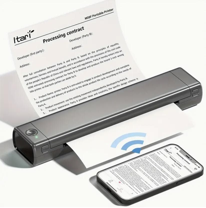 ワイヤレスポータブルプリンターコンパクトインク不要