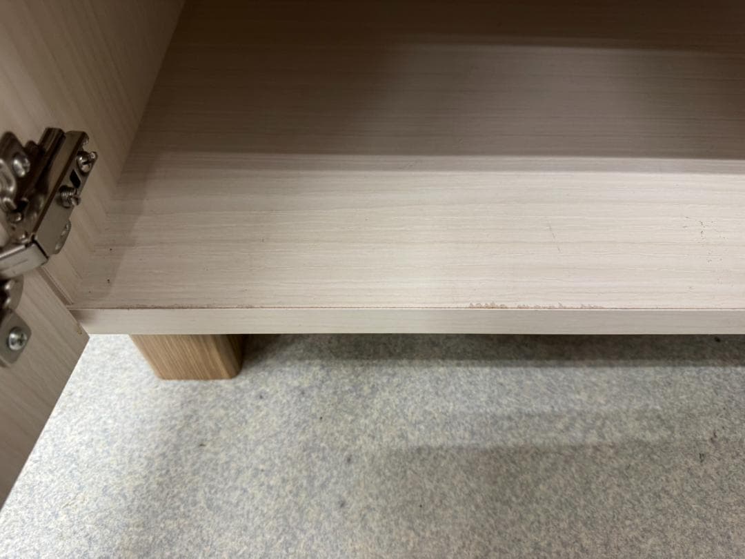 カリーナ 食器棚 フレンチカントリー風 キッチン キャビネット 白 木目