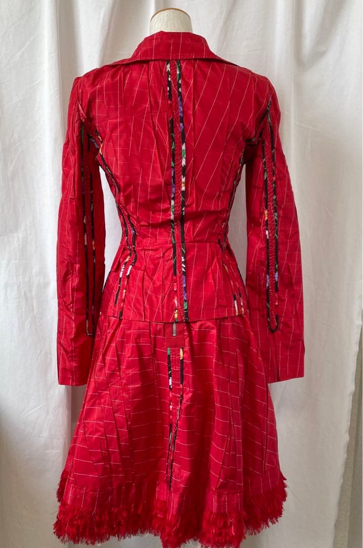 DOLCE&GABBANA ジャケット スカート セットアップ 赤