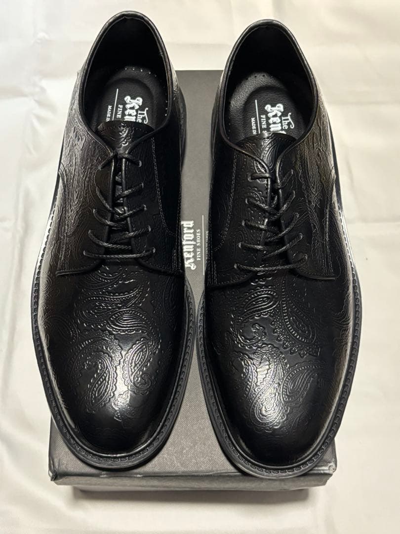 The Kenford Fineshoes ペイズリー ラバーソールプレーントゥ