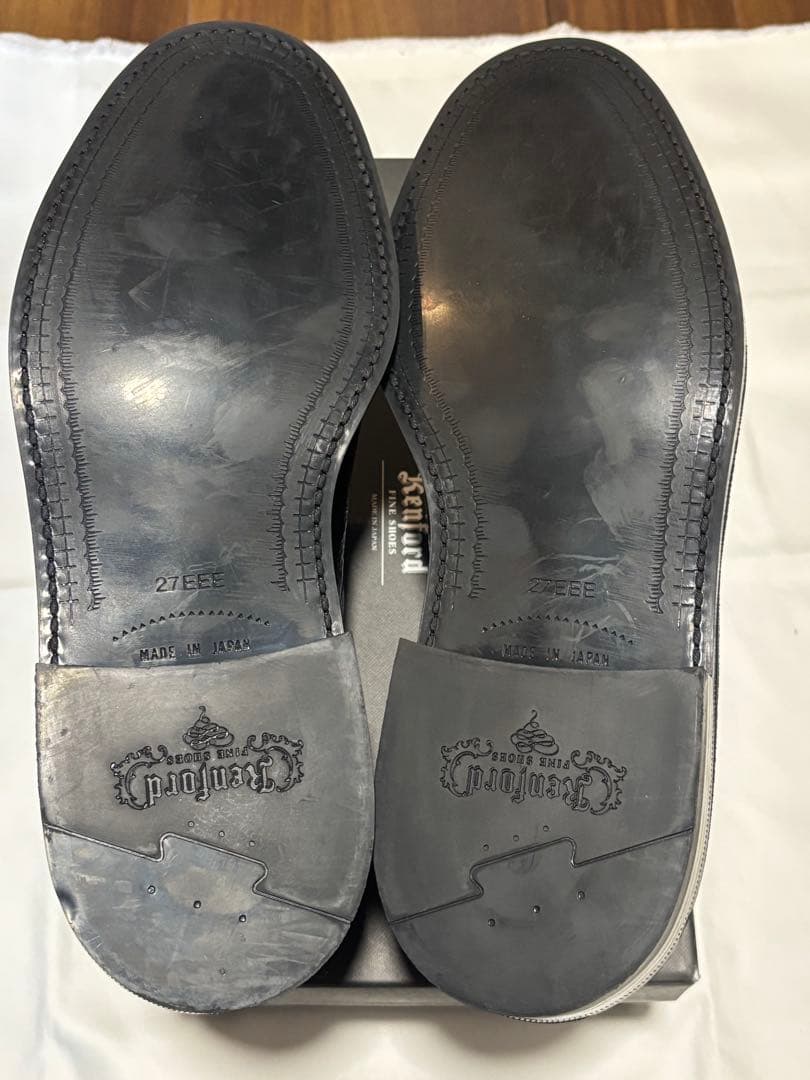 The Kenford Fineshoes ペイズリー ラバーソールプレーントゥ