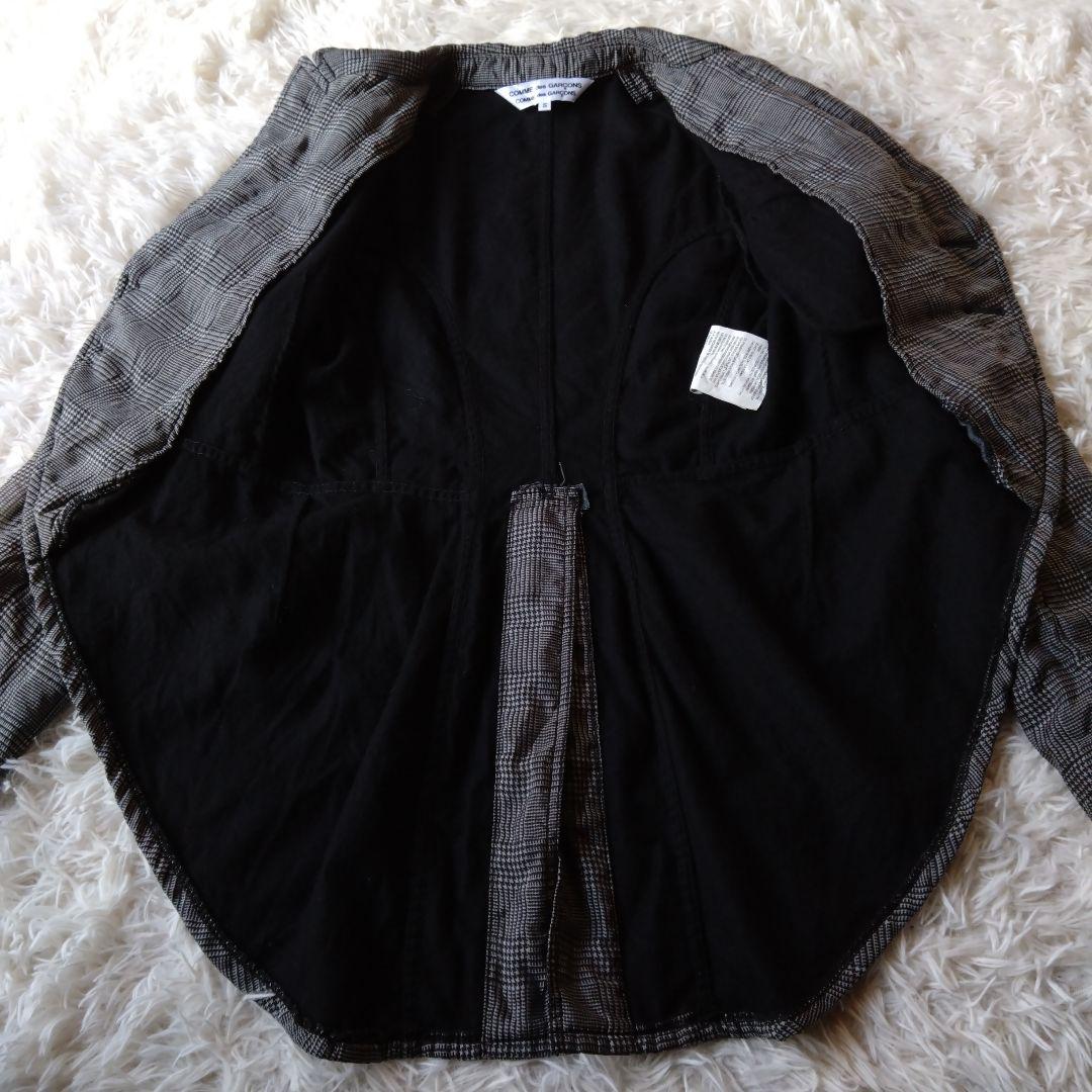コムデギャルソン　コムコム　燕尾　ジャケット　グレンチェック
