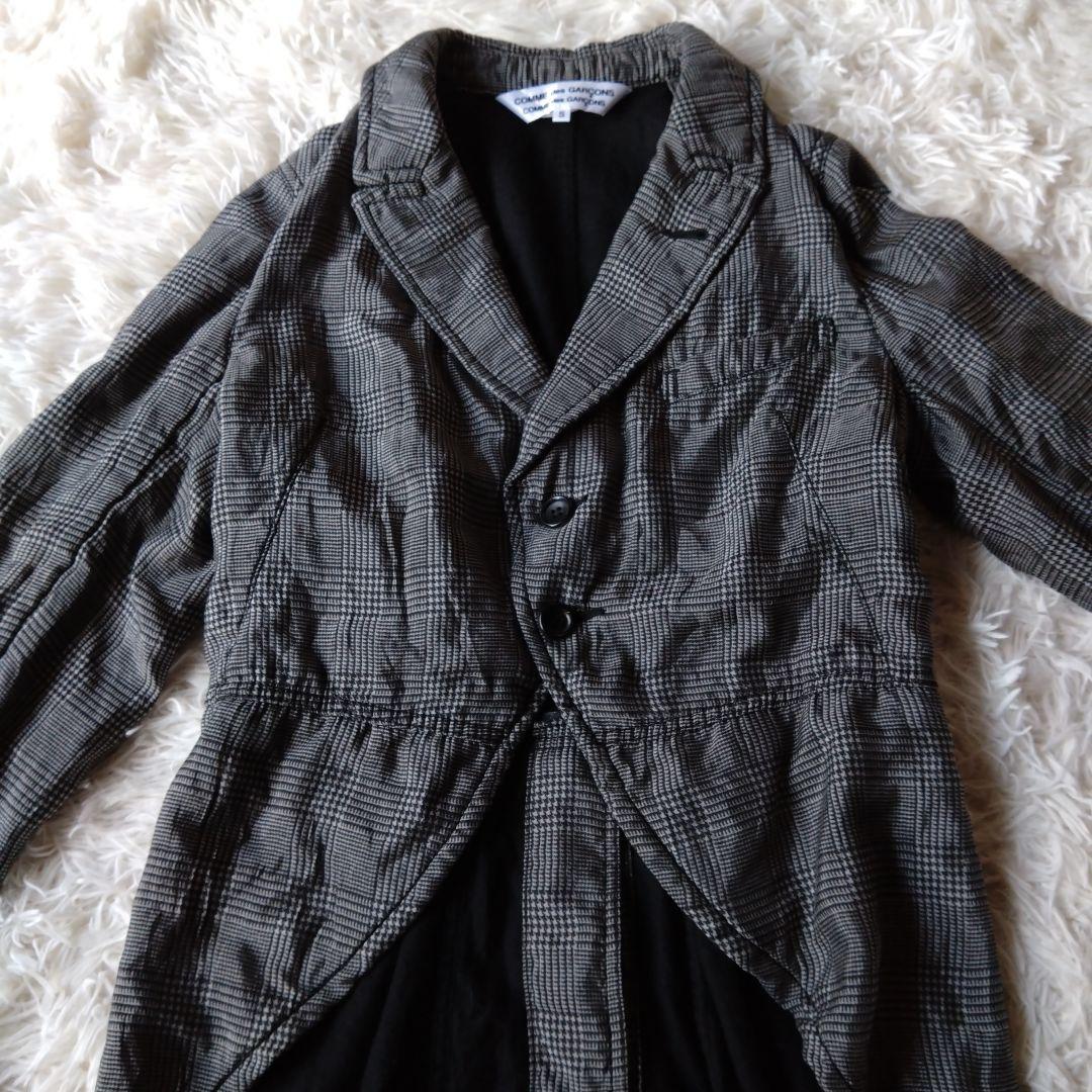 コムデギャルソン　コムコム　燕尾　ジャケット　グレンチェック