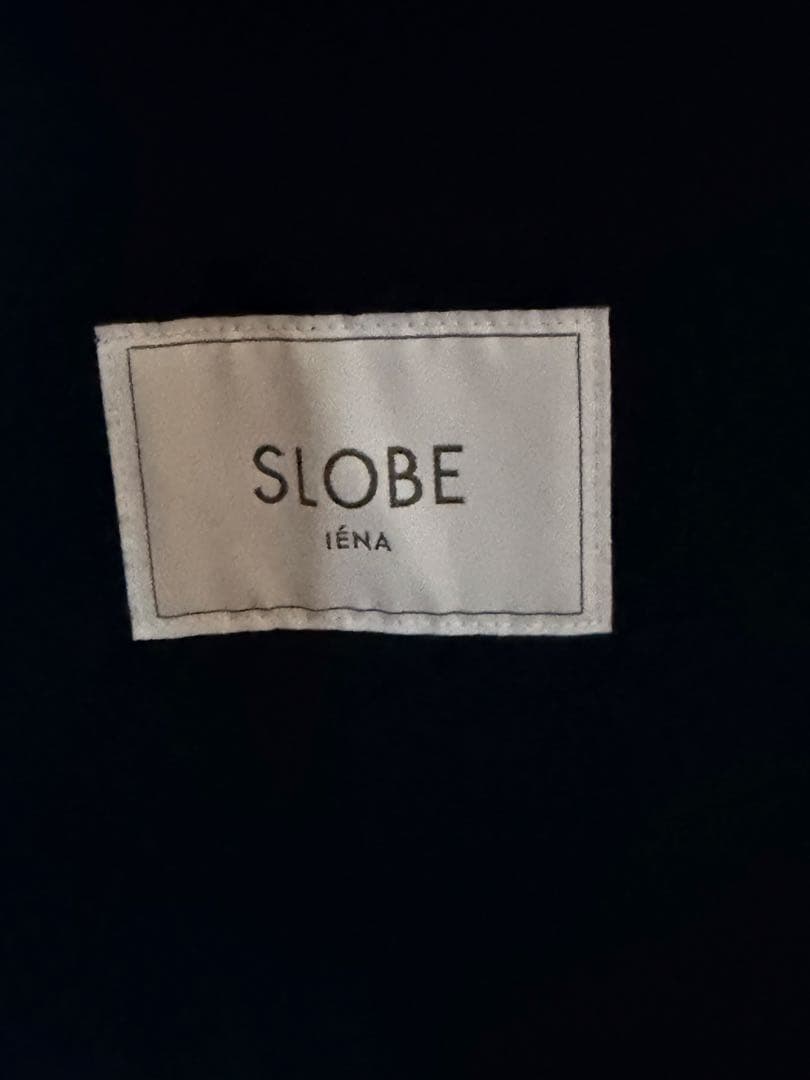 2023AW スローブイエナ スタンドカラーダブルフェイスポンチョ ネイビー