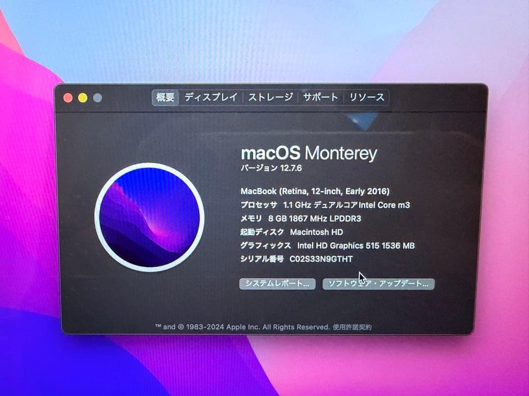 【美品】MacBook 12インチ　純正レザースリーブ付き