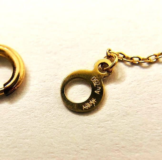 AHKAH　トレスダイヤネックレス　 K18YG ダイヤモンド0.10ct