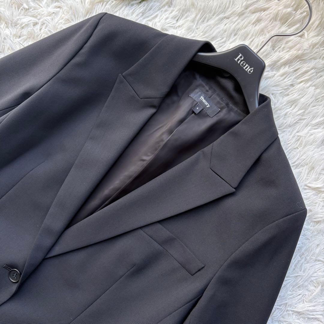 未使用級 23年♡セオリー テーラードジャケット ブラック 6 定価4.6万円