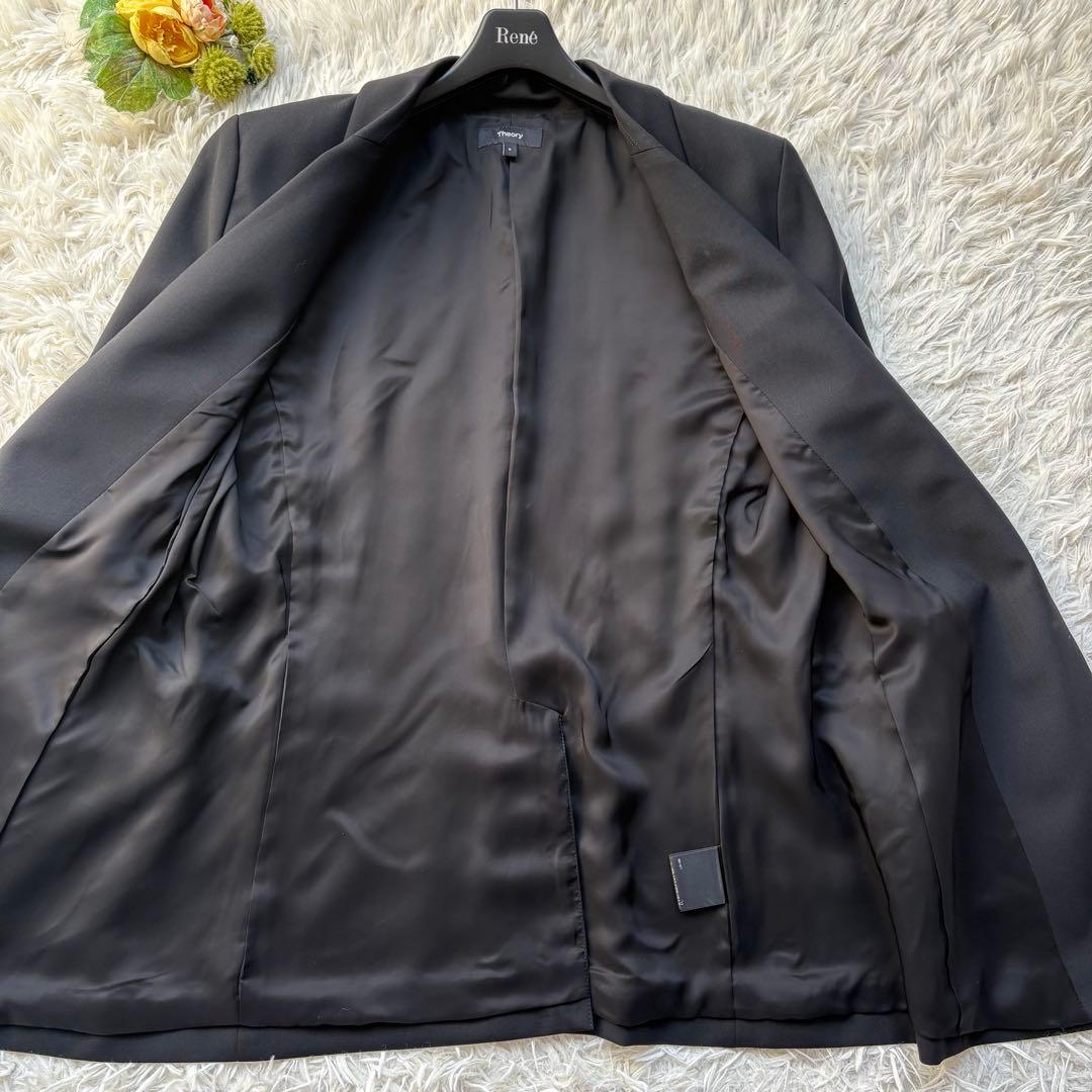 未使用級 23年♡セオリー テーラードジャケット ブラック 6 定価4.6万円