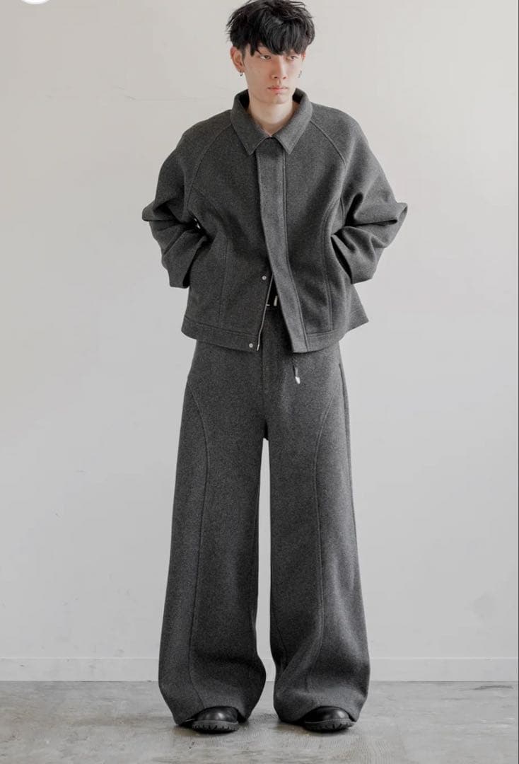 パンツ [OE-SELMENT] TECH MELTON STRAIGHT PANTS