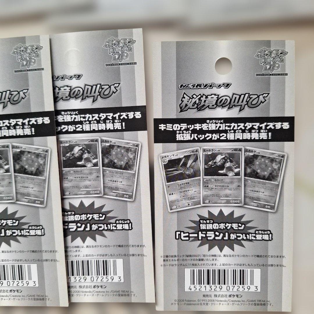 ダミーパッケージ ポケモンカードゲームDP 拡張パック 怒りの神殿 秘境の叫び