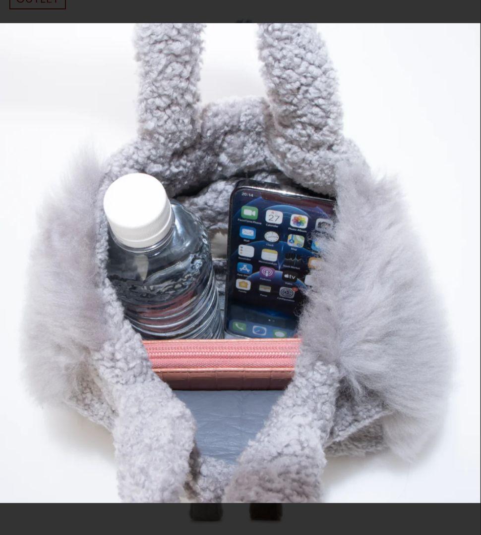 Lisa Conte ファーショルダーバッグ ネイビー