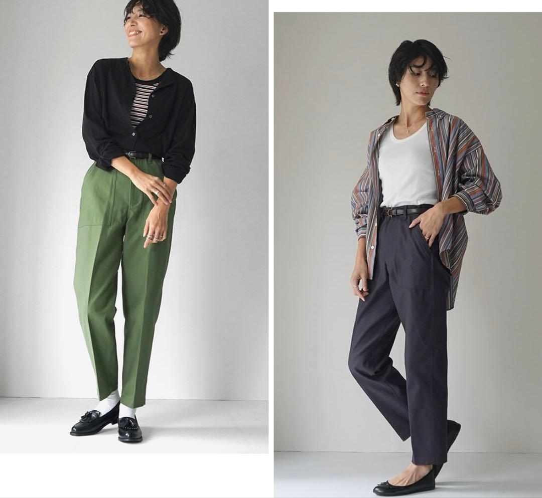 ［超美品］　SHINZONEベイカーパンツ36カーキ