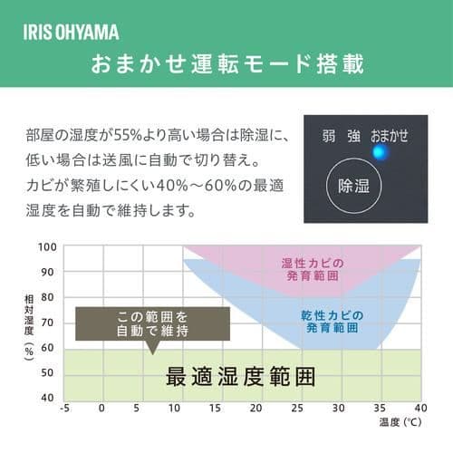 アイリスオーヤマ サーキュレーター衣類乾燥除湿機 KIJDC-N50-W