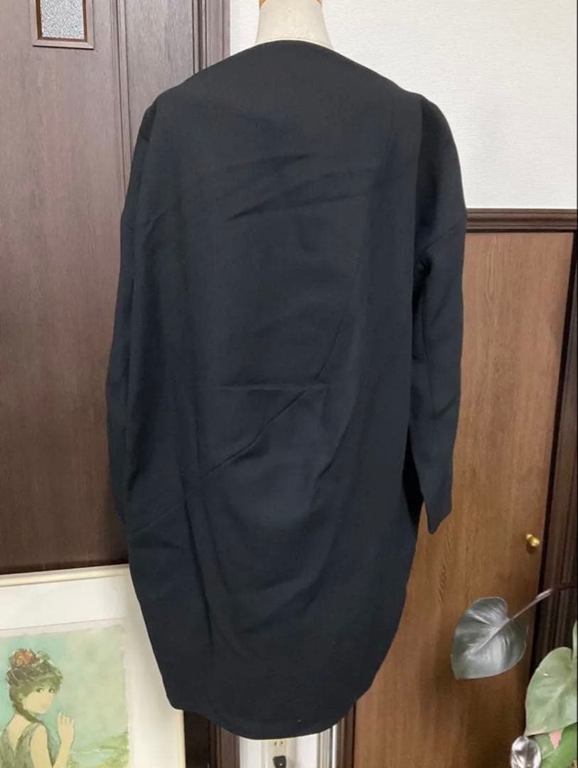 ENFOLD ブラック サークルコクーンドレス