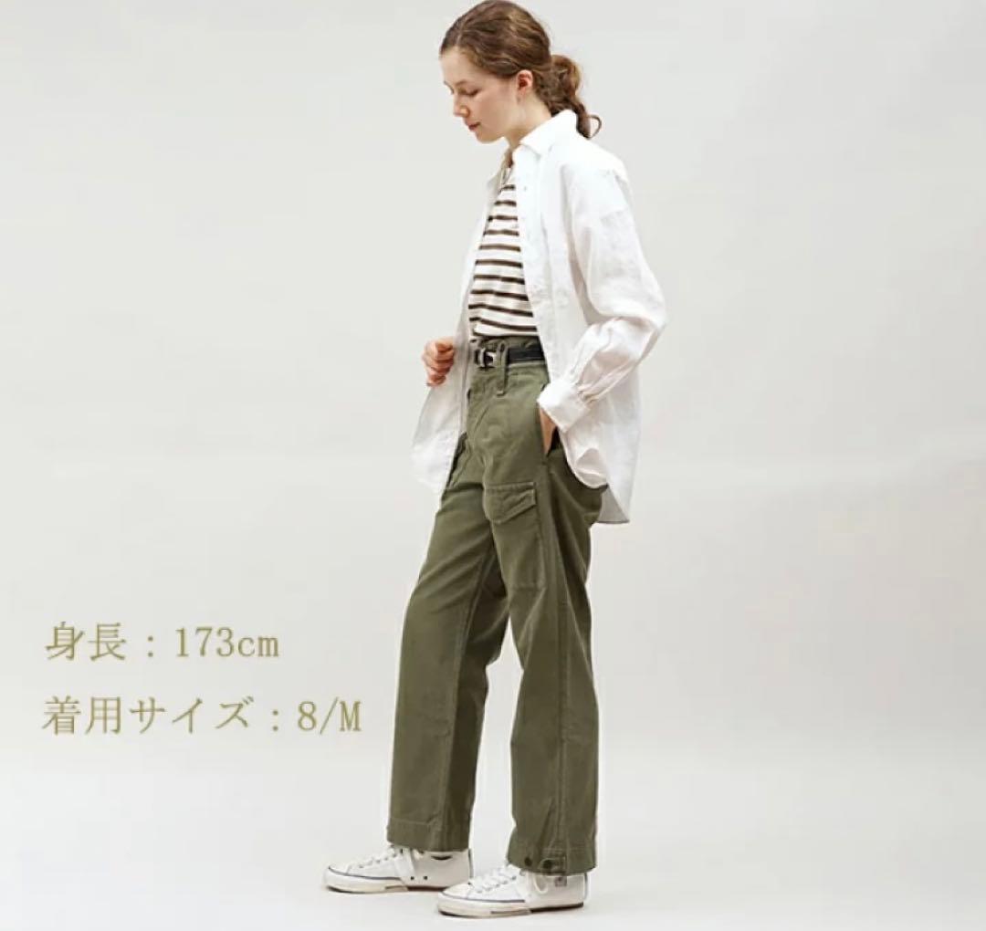 Nigel Cabourn オリーブ サテン ワークパンツ 8