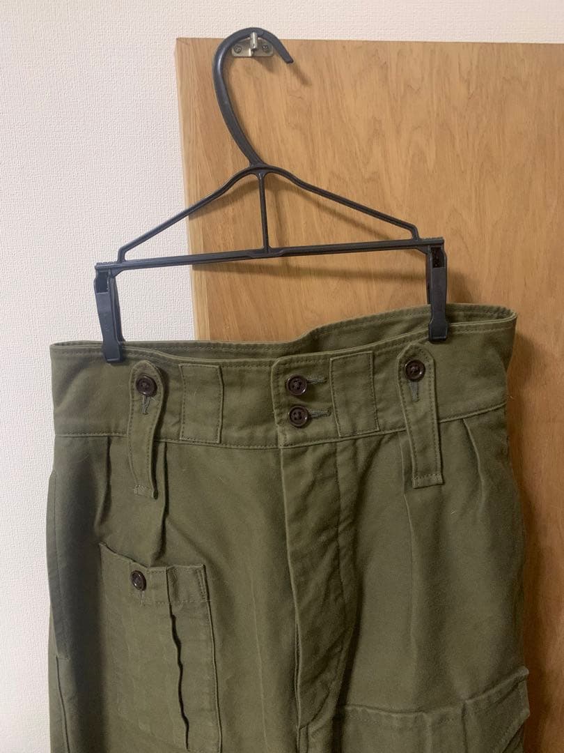 Nigel Cabourn オリーブ サテン ワークパンツ 8