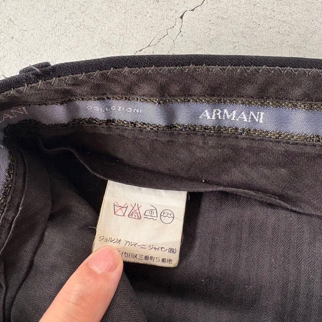 パンツ 90s ARMANI COLLEZIONI wide slacks black