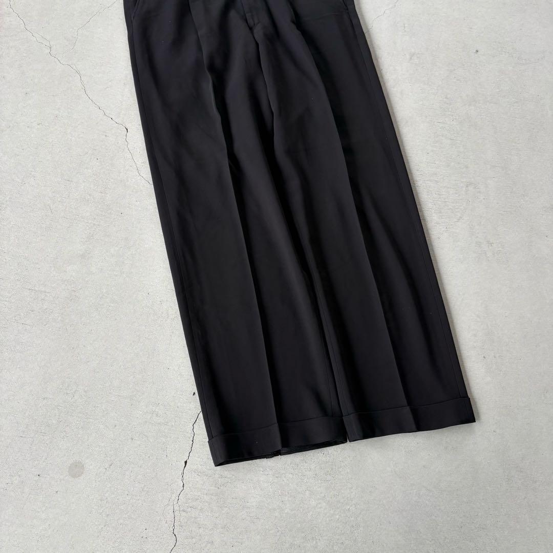パンツ 90s ARMANI COLLEZIONI wide slacks black