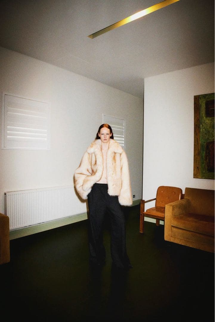 NKNIT 25AW faux fur big jacket ベージュ