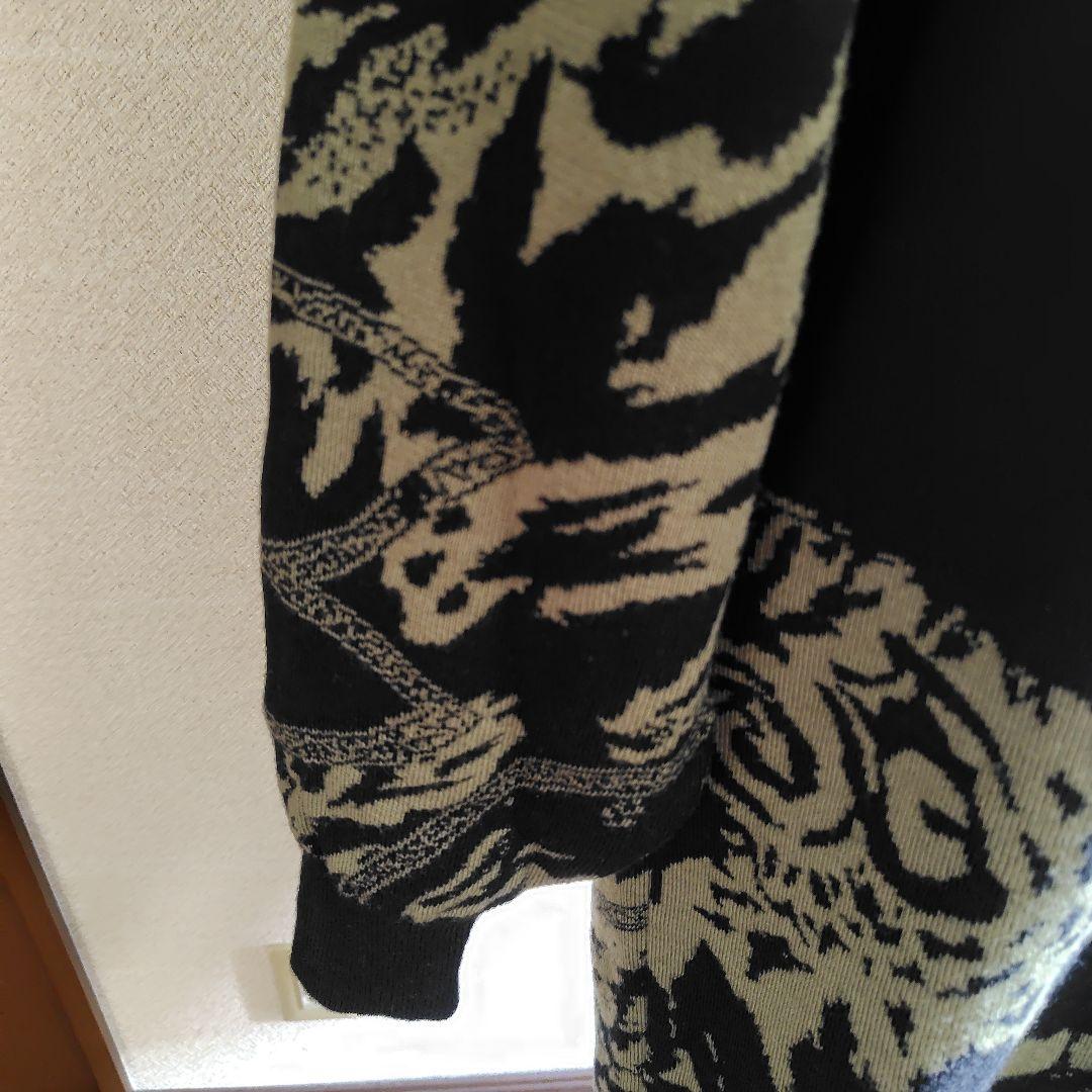 美品☆　レオナール　ニットロングワンピース 　黒・カーキ 長袖