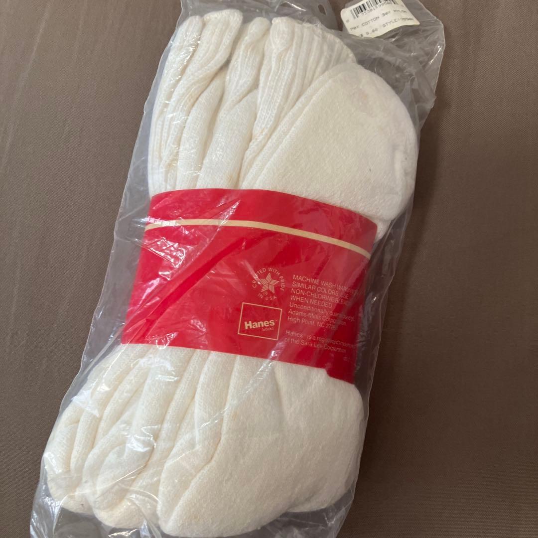 80年代90年代　デッドストック　USA製 ヘインズ　靴下　3足組
