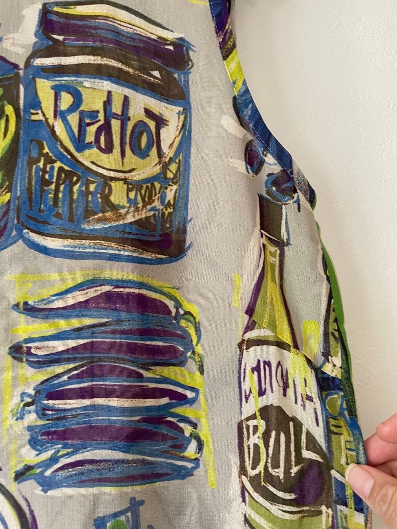 トクコプルミエブォル/アートワンピース チュニックボトル・野菜デザイン