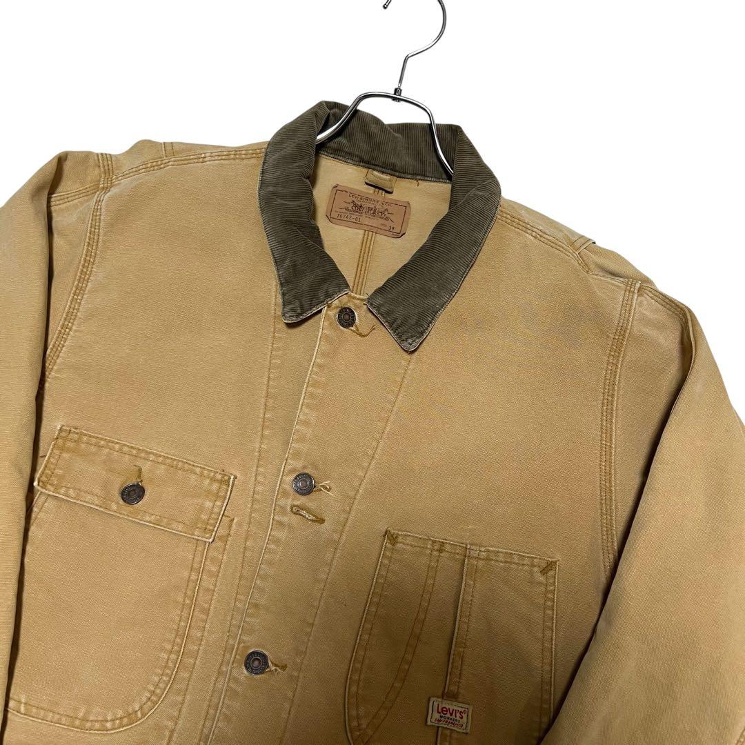 USA製 リーバイス ワークジャケットM相当38 ベージュ 90s 70742