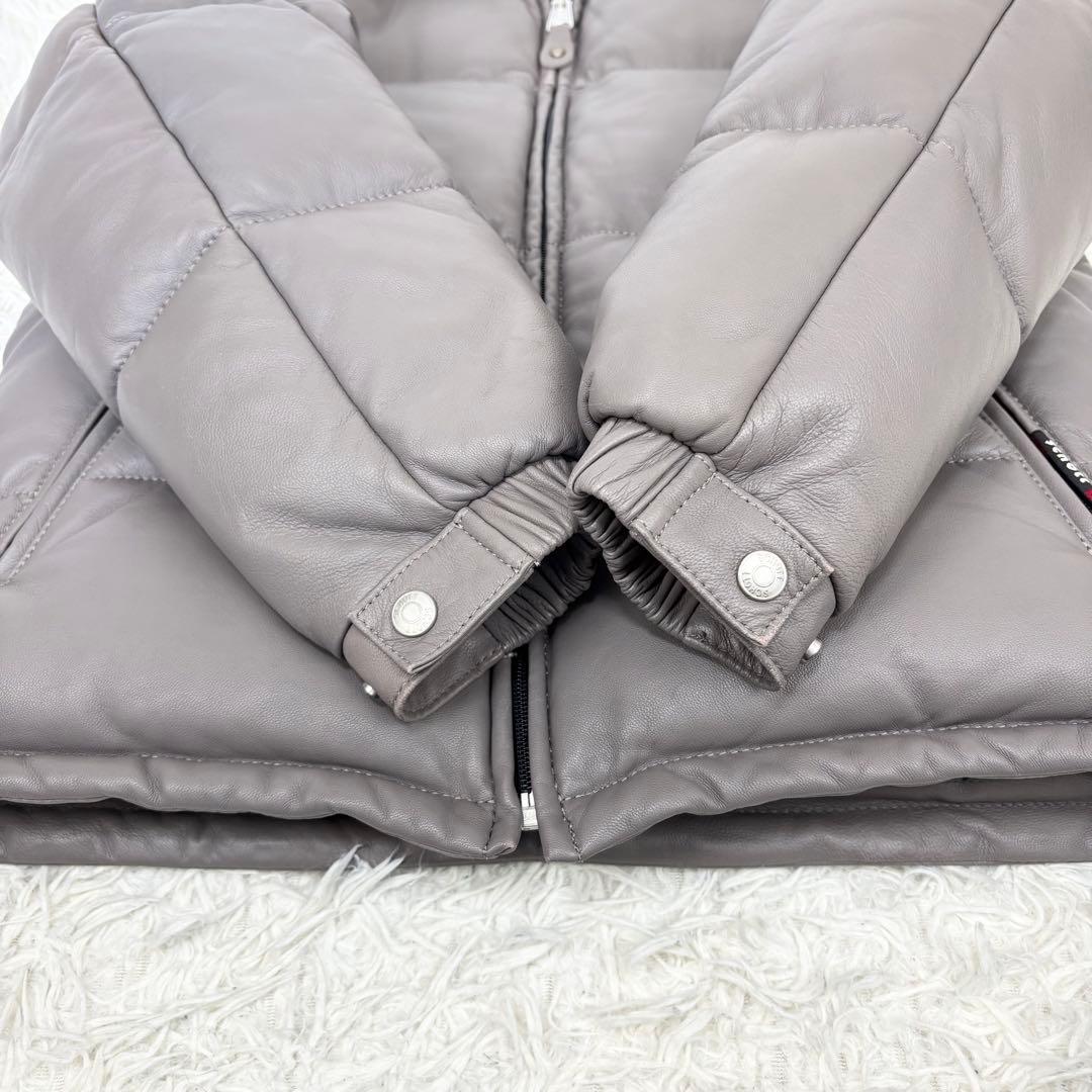 Schott ショット 3191067 羊革 レザー ダウンジャケット グレーS