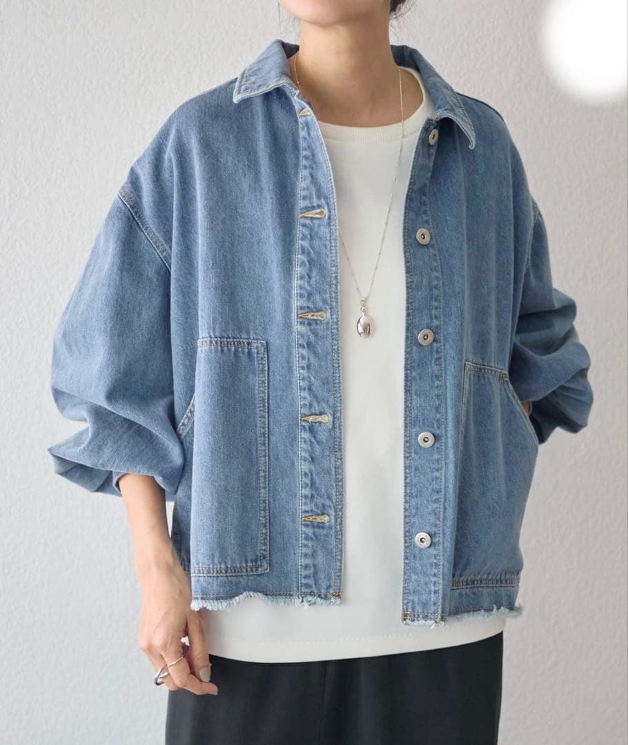ビアズリー パフ袖デニムジャケット<FRIPIER>