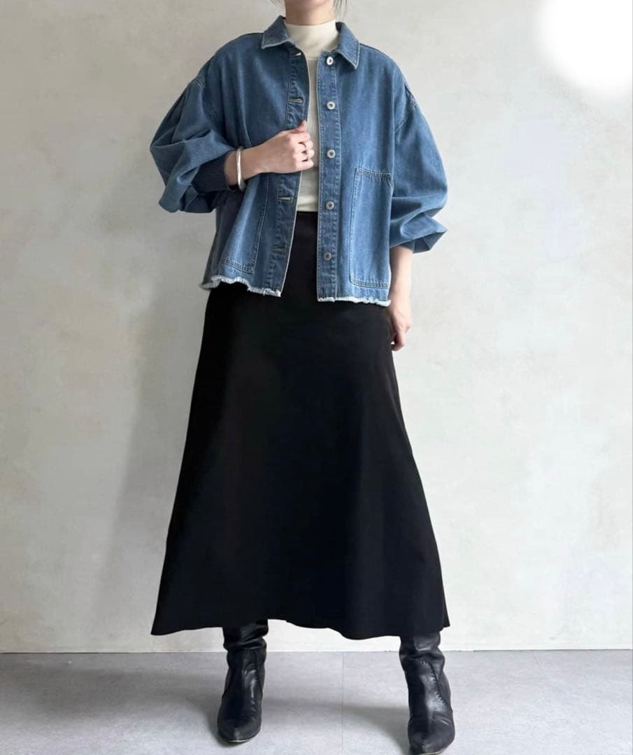 ビアズリー パフ袖デニムジャケット<FRIPIER>